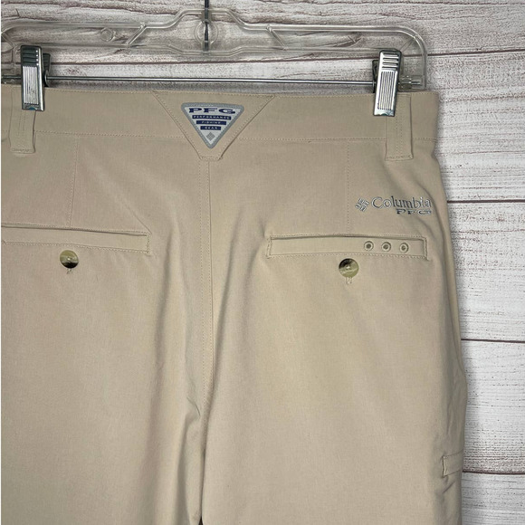 Columbia PFG Grander Marlin II Offshore Khaki Shorts Mens Size 28 (FM4602-160) - Picture 7 of 10